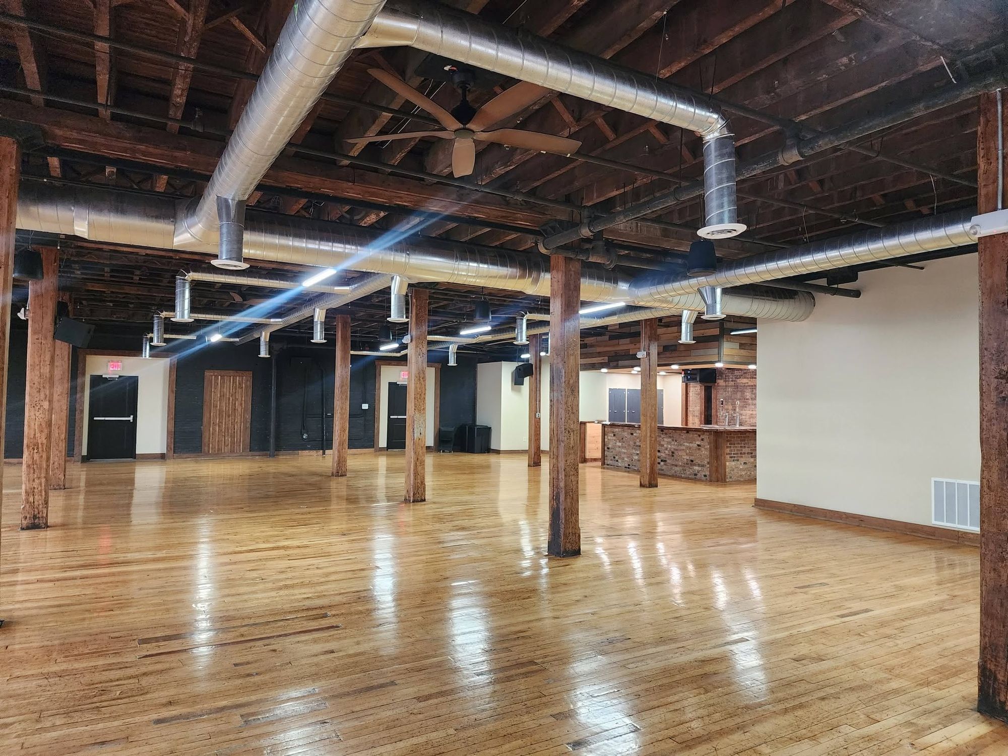 The hall looking toward the bar